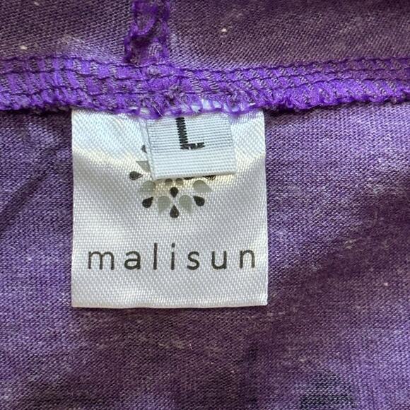 NEW MALISUN Slub Cotton Long Sleeve Hooded Tree Print Shirt SZ L - Picture 6 of 10